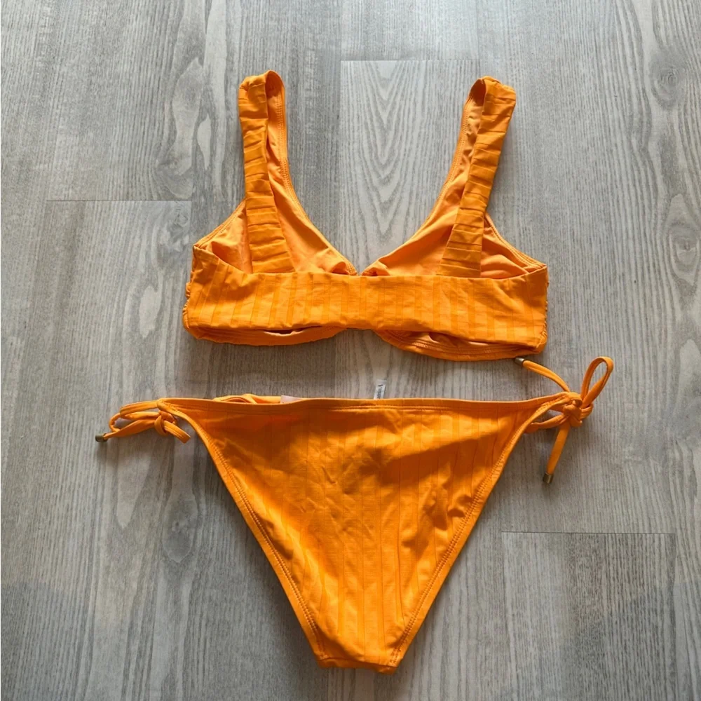 Vitamin A Yellow Bikini Set Top XL Bottom L